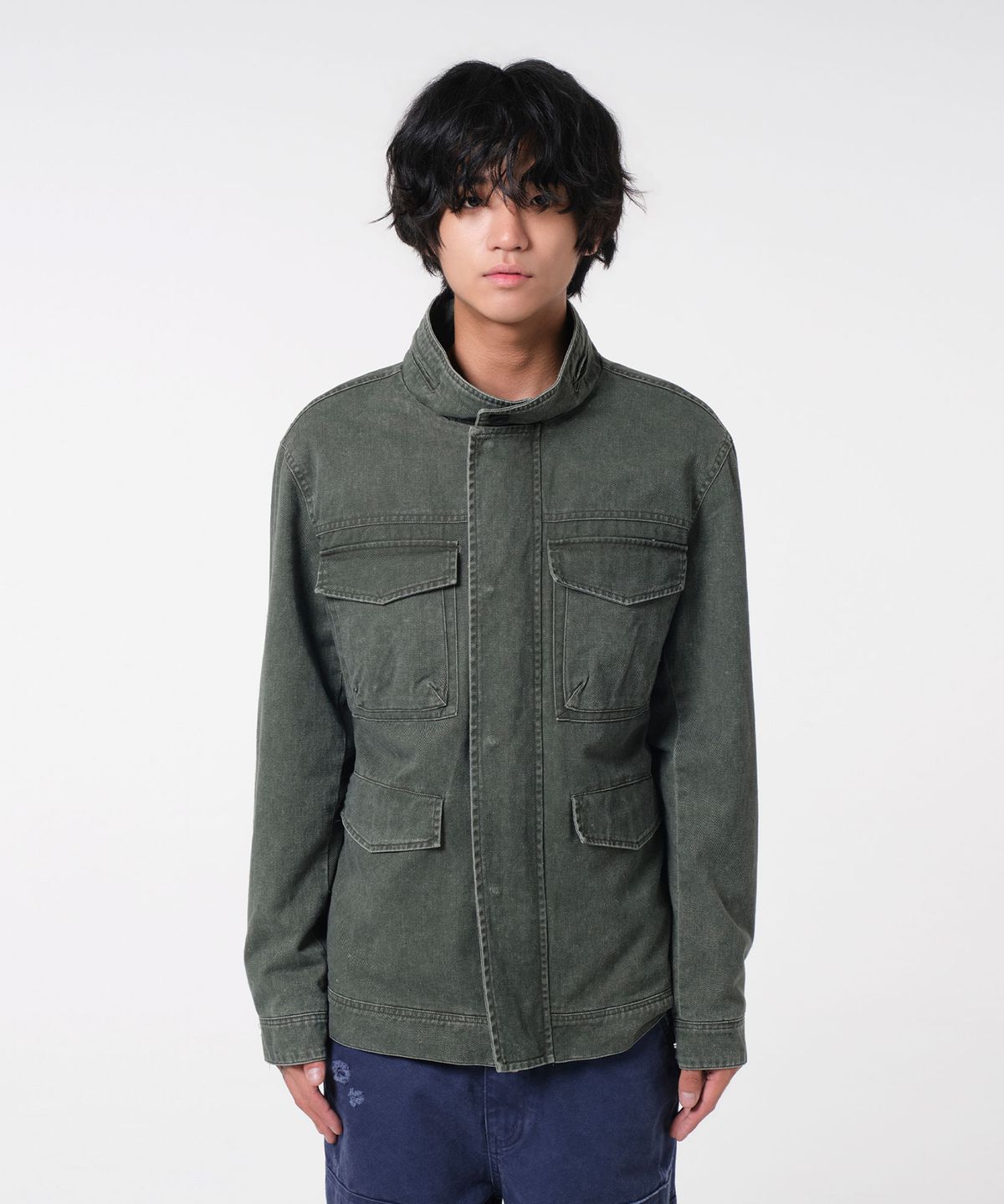다이브인(DIVEIN) WASHED VINTAGE FIELD JACKET (KHAKI)