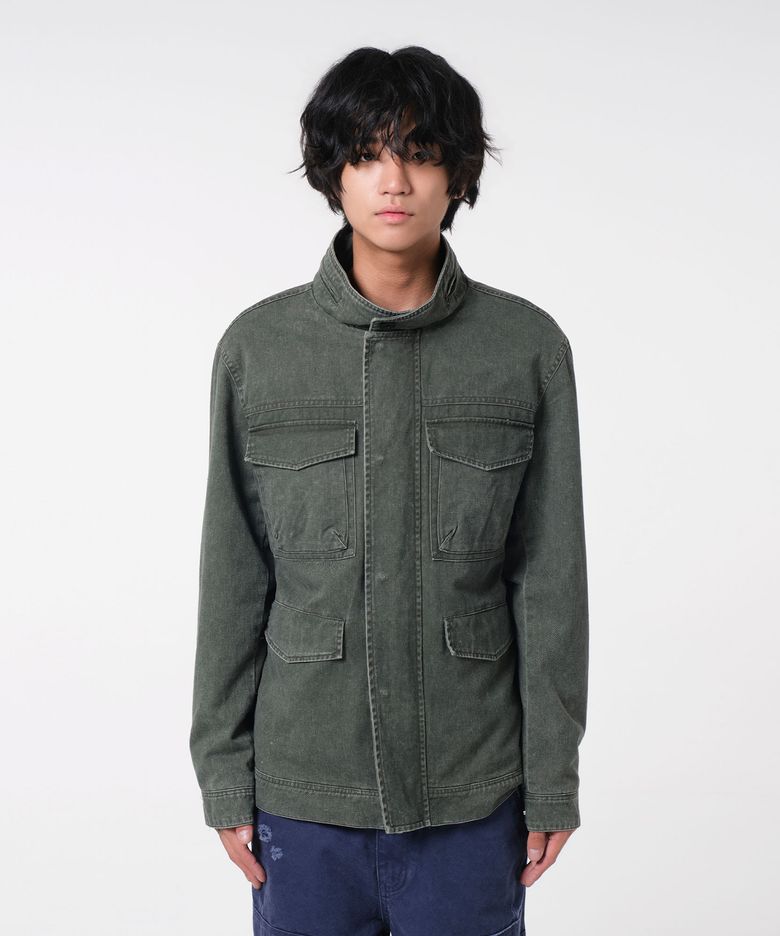 WASHED VINTAGE FIELD JACKET (KHAKI)