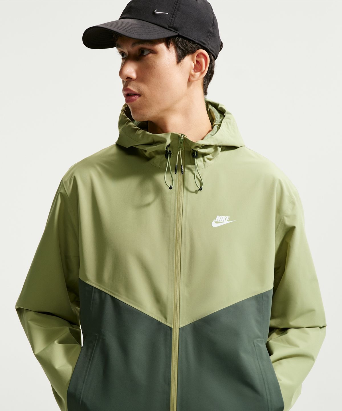 나이키(NIKE) 윈드러너 스톰 핏 ADV 재킷 M - 더스티 올리브:카모 그린:화이트 / IO4380-377