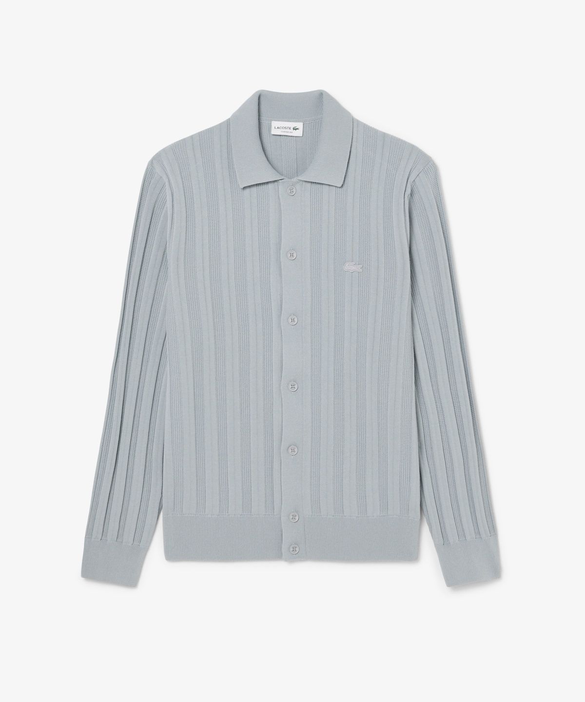 라코스테(LACOSTE) 남성 립조직 카라 가디건 AH8565-56N LEP