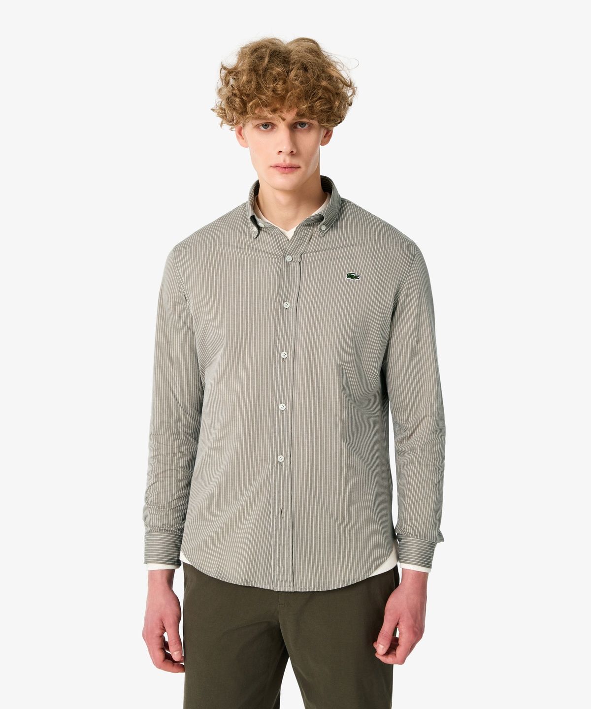 라코스테(LACOSTE) 남성 저지 스트라이프 셔츠 CH551E-56N 02S