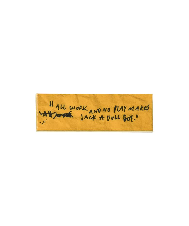 Jack a Dull Boy Printed Metal Pin [MUSTARD]