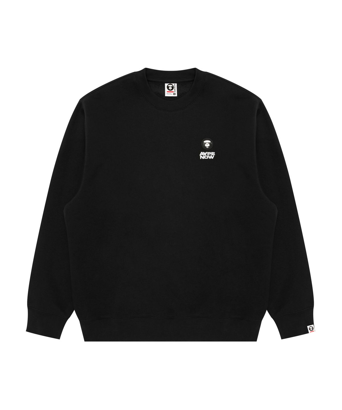 에이프(AAPE) AAPENOW 라운드로고 베이직 맨투맨 / AAPSWMC349XXPBKX