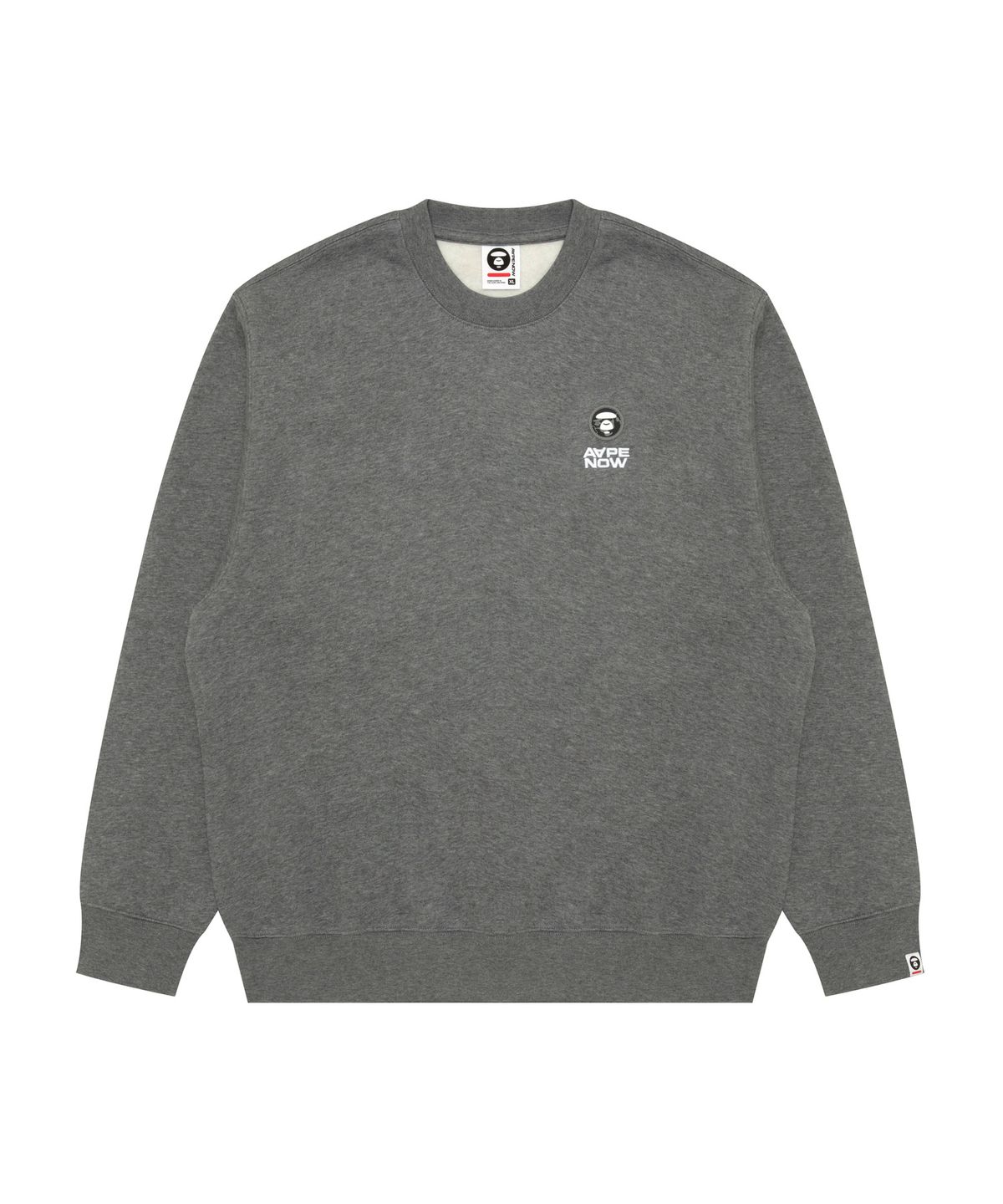 에이프(AAPE) AAPENOW 라운드로고 베이직 맨투맨 / AAPSWMC349XAPGY2