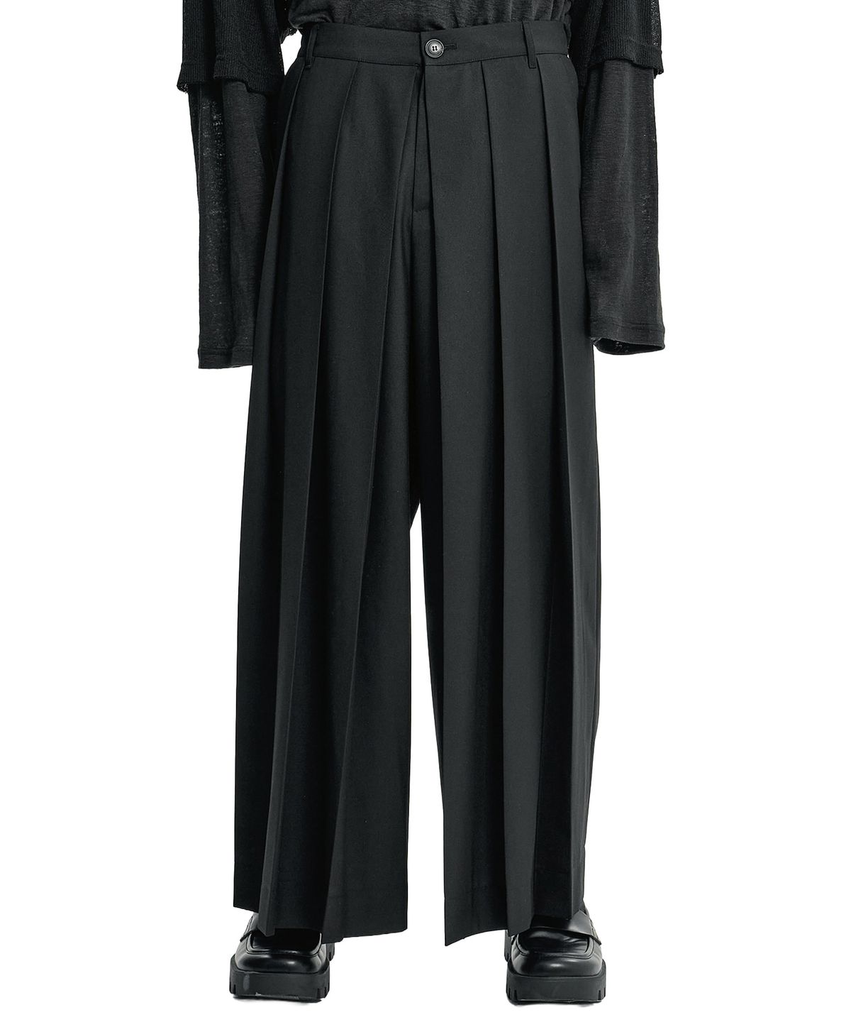 아조바이아조(AJOBYAJO) Wool Blend Hakama Pants [BLACK]