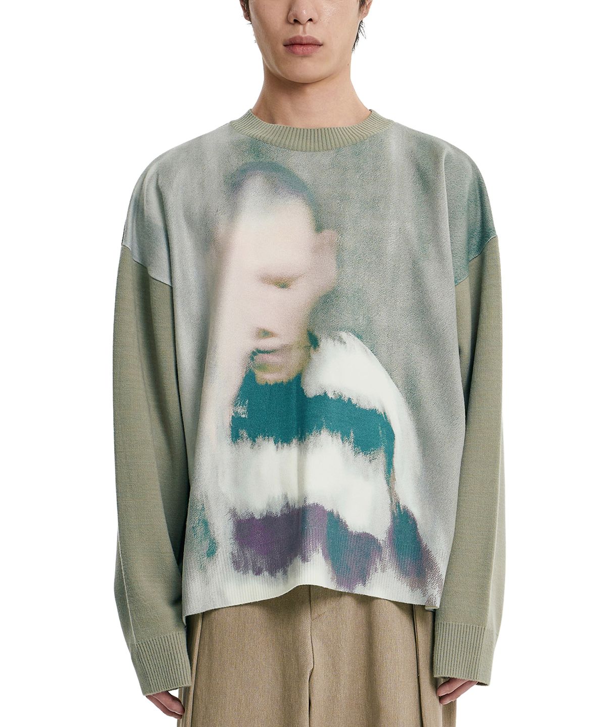 아조바이아조(AJOBYAJO) Jack a Dull Boy Watercolor Sweater [MINT]