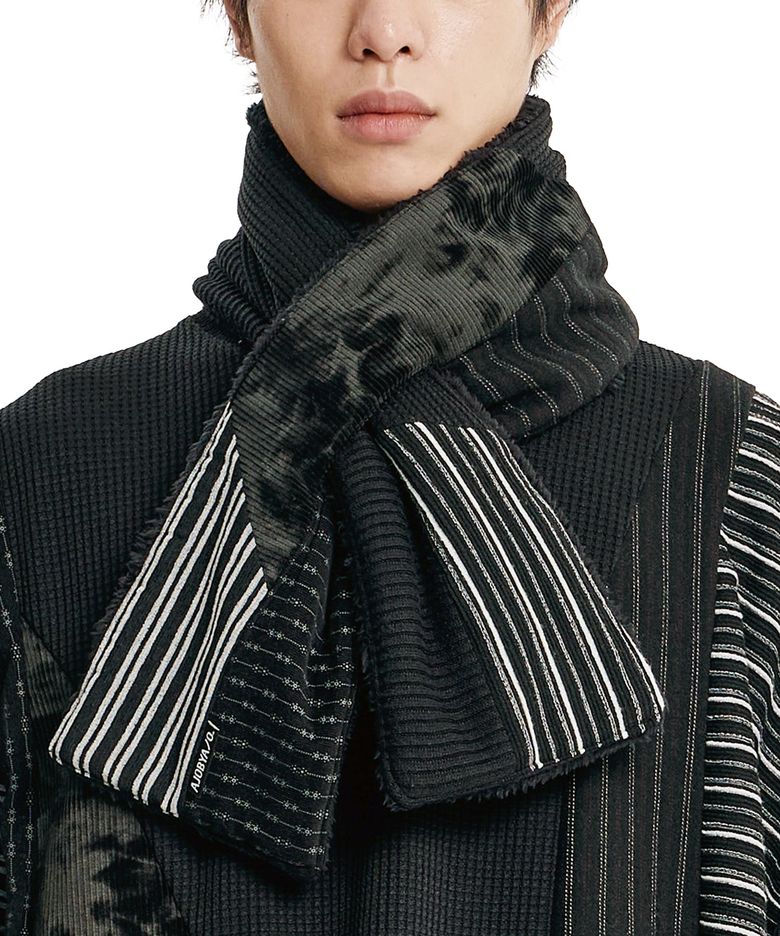 Mixed Fabric Muffler [BLACK]