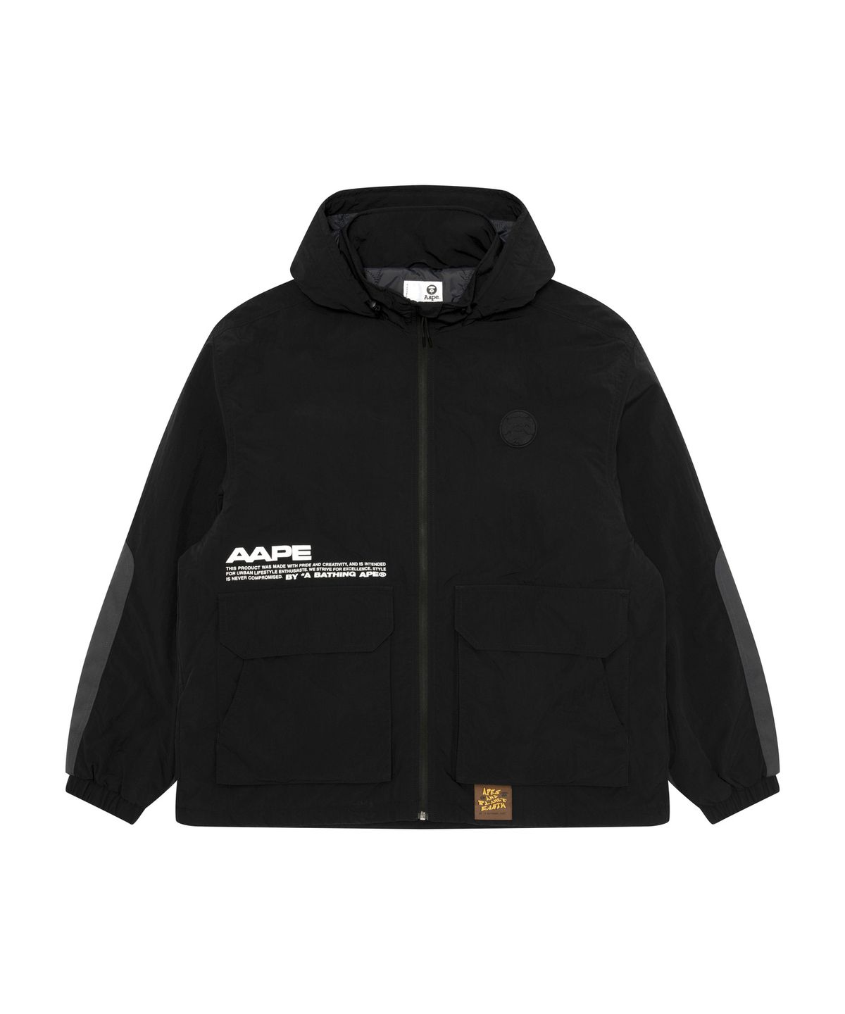 에이프(AAPE) 후드 퀄팅 자켓 / AAPJKM7745XXPBKX