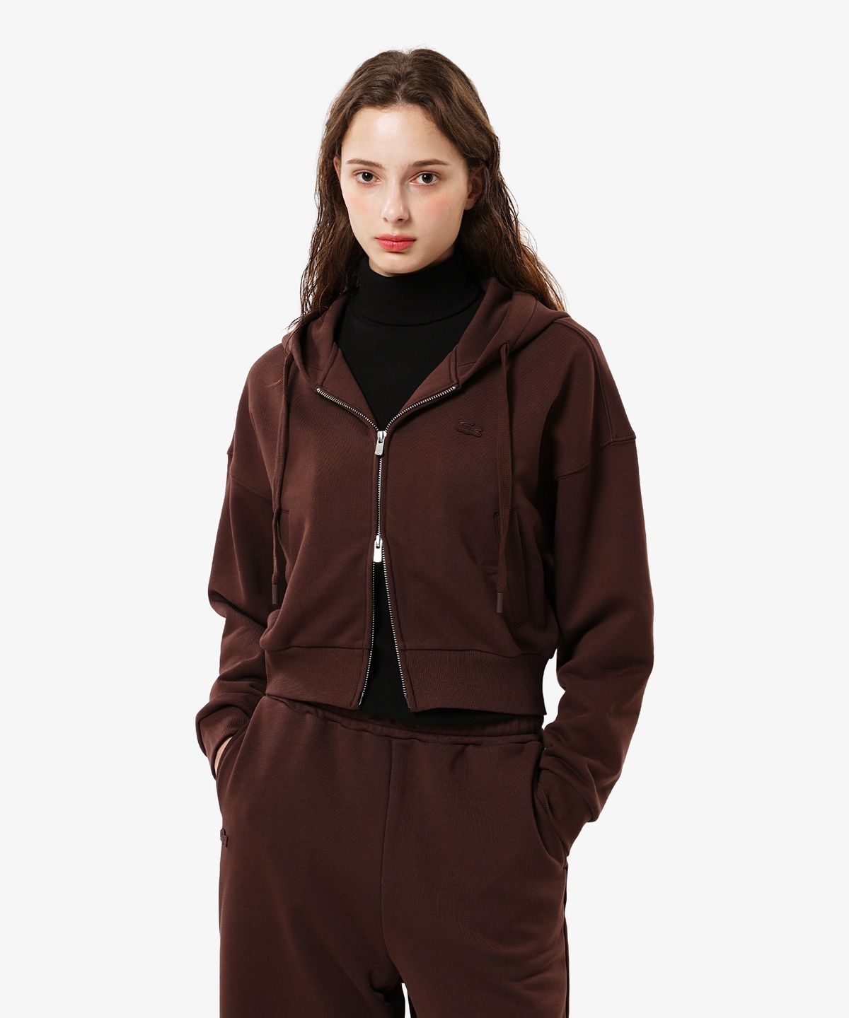 라코스테(LACOSTE) 여성 후드집업 스웻셔츠 SF289E-56N DPD