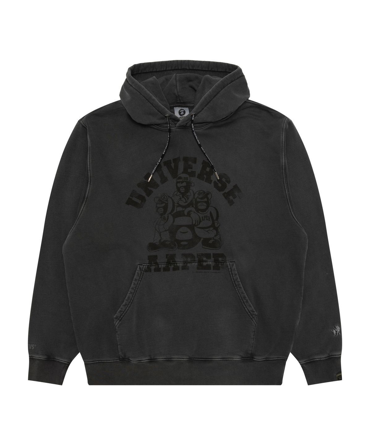 에이프(AAPE) AAPER 빈티지 워터 워싱 후드티 / AAPSWMC369XXPBKL