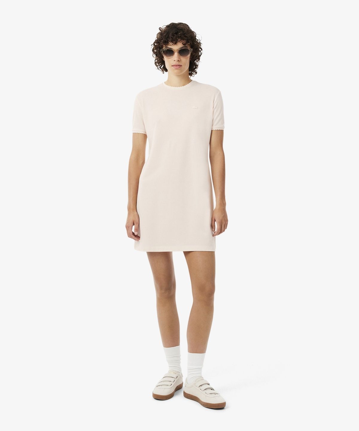 라코스테(LACOSTE) 여성 반팔 라운드넥 져지 피케 드레스 EF2732-56N N6I