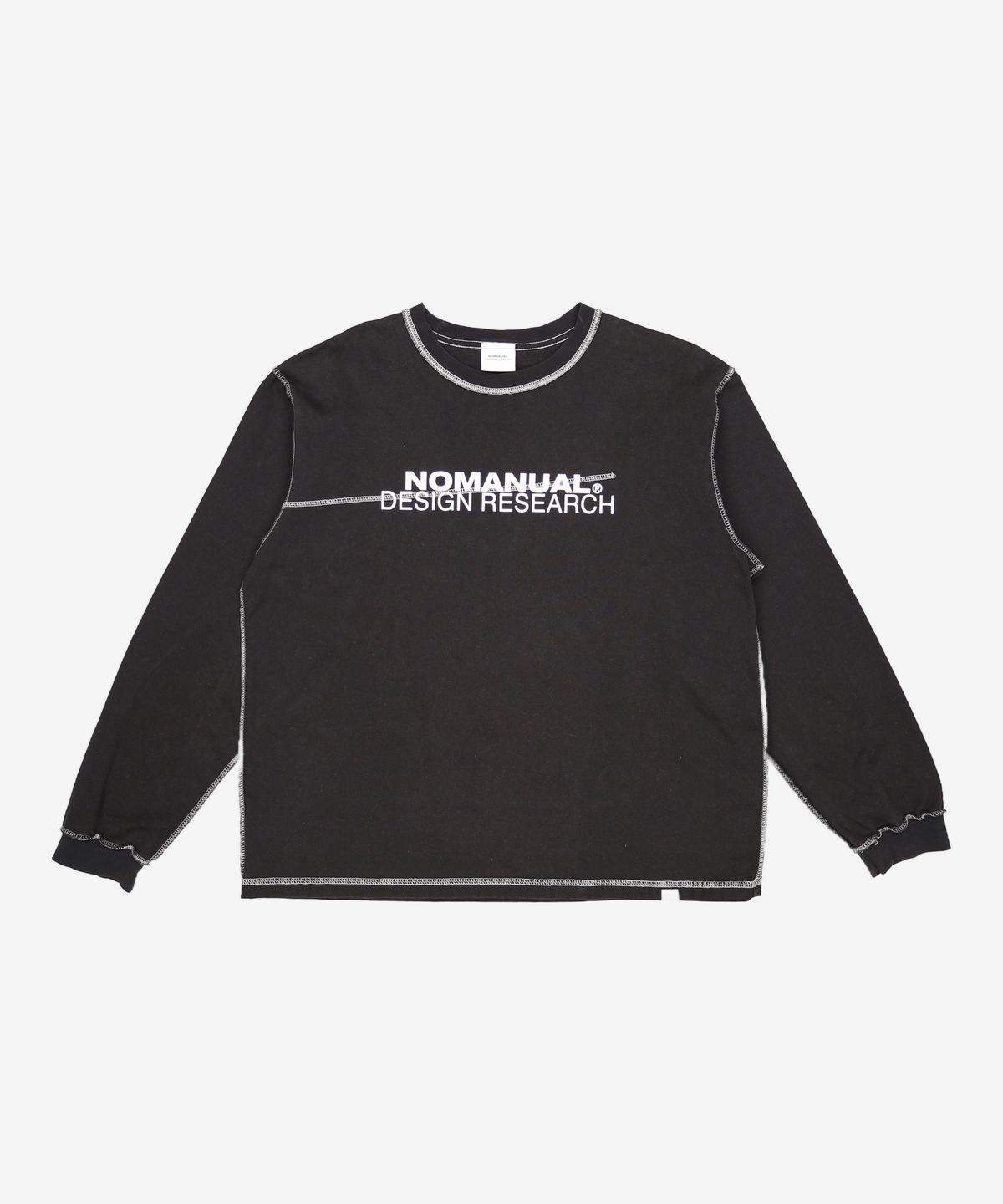 노매뉴얼(NOMANUAL) R.D LONG SLEEVE TEE - BLACK L