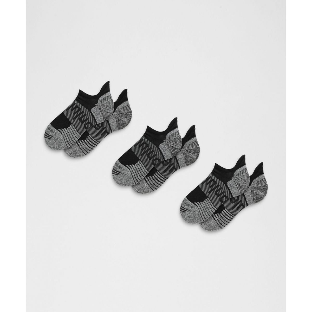 룰루레몬(LULULEMON) 유니섹스 파워 스트라이드 쿠션 탭 삭스 *3팩  BLK