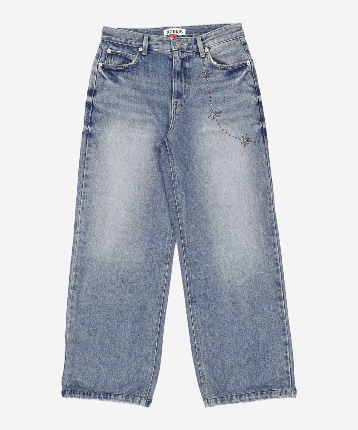 유희(YOUHEE) HOFIX DETAILED DENIM PANTS BLUE S