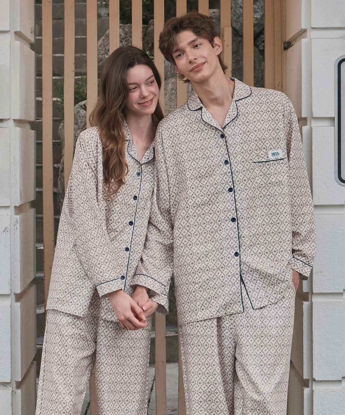 하이픈(HYPN) [2PACK] 모리스 브리즈핏 남녀공용 긴팔 잠옷 세트