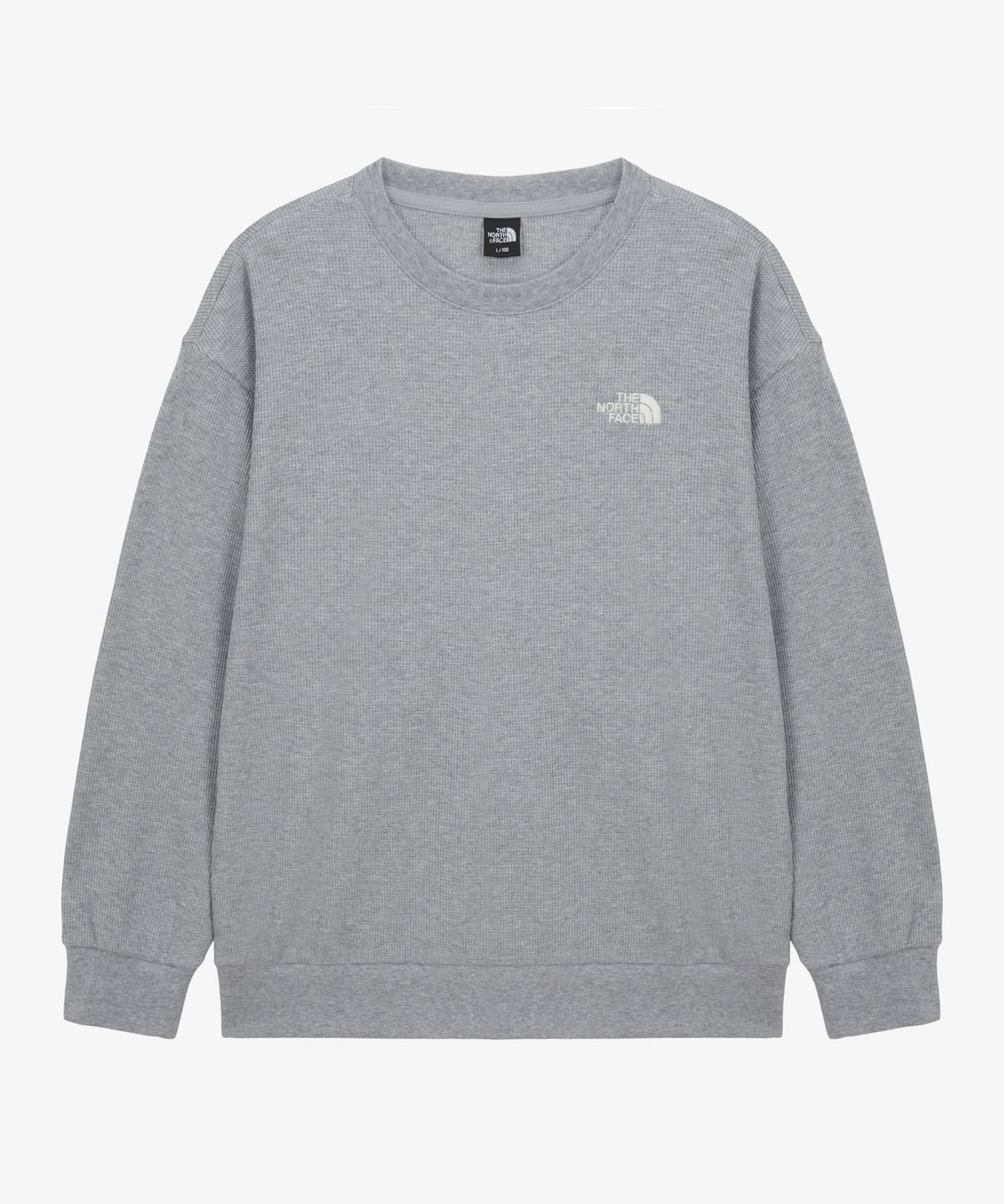 노스페이스(THE NORTH FACE) NT7TS54C 남성 소프트그리드 긴팔 티 MELANGE GREY