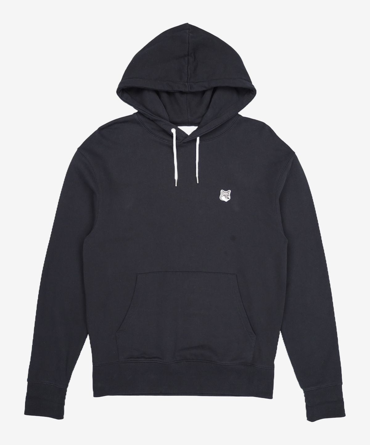 메종 키츠네(MAISON KITSUNE) 그레이 폭스헤드 후드 티셔츠 GU00335KM0002 P199 BLACK L