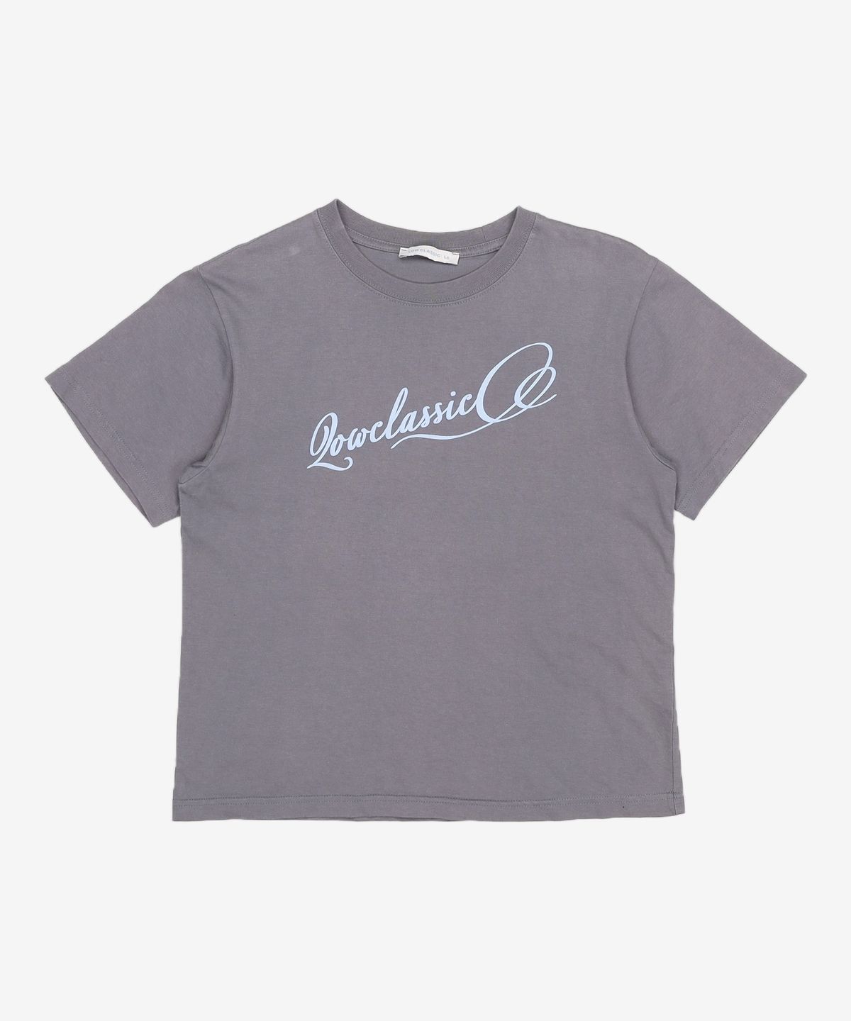 로우클래식(LOW CLASSIC) FOAMING PRINTING LOGO T-SHIRT_CHARCOAL_LC242_TS18CC M