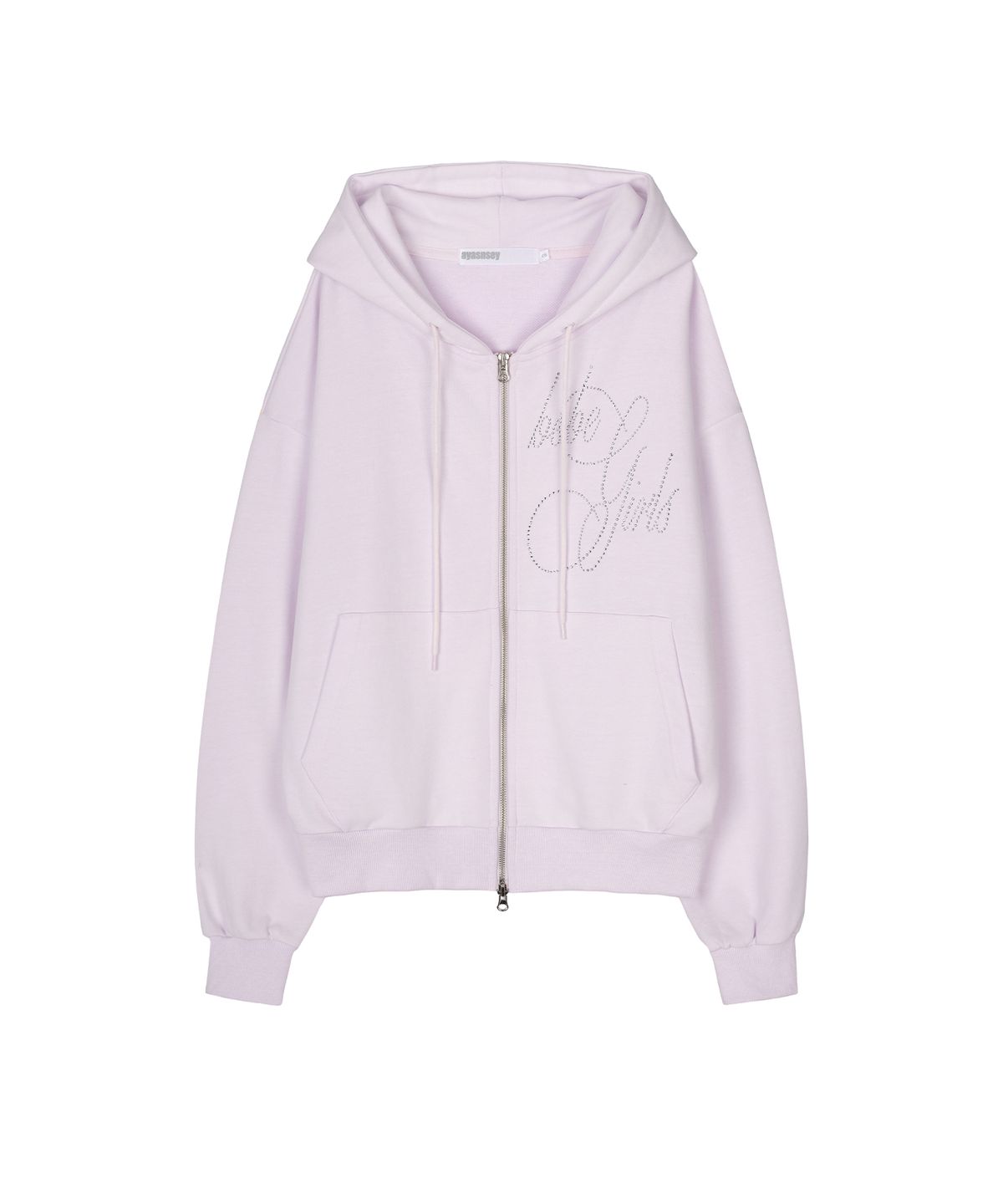 아야즈앤세이(AYASNSEY) CULPI HOTFIX OVER HOODIE ZIP UP (LAVENDER)