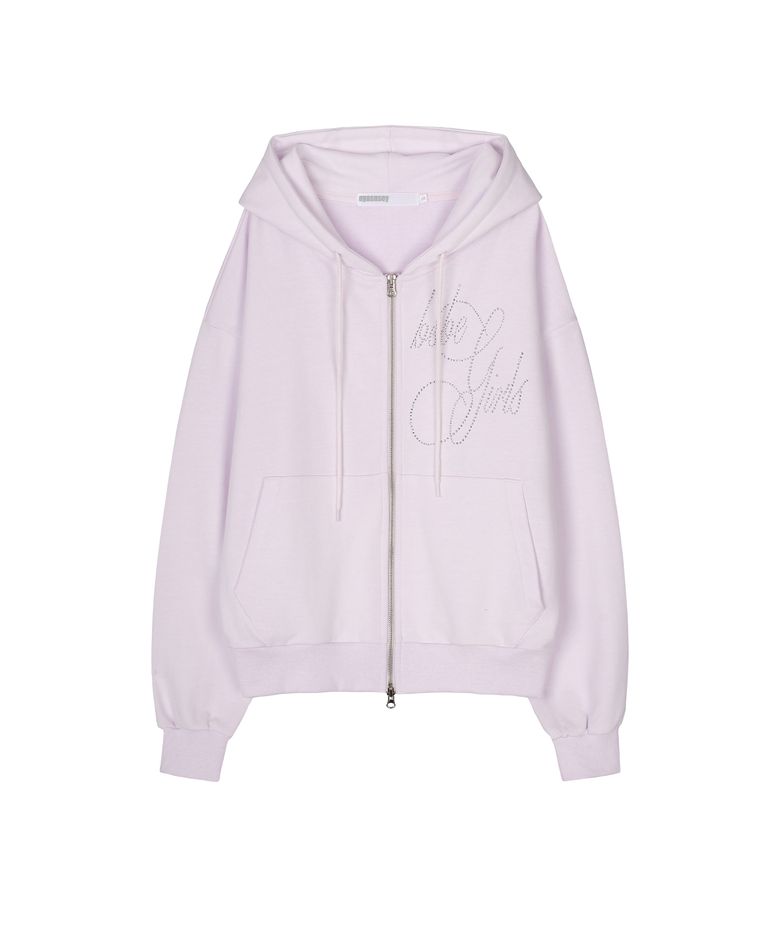 CULPI HOTFIX OVER HOODIE ZIP UP (LAVENDER)