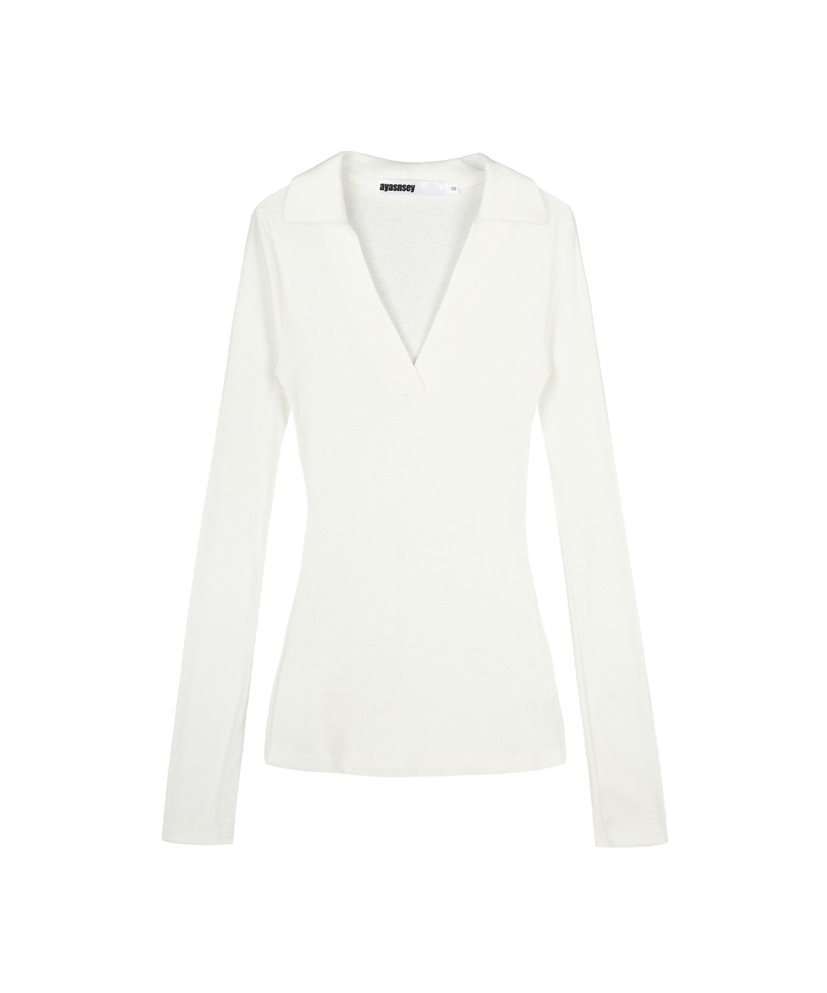 아야즈앤세이(AYASNSEY) NUA COLLAR SLIM TOP (WHITE IVORY)