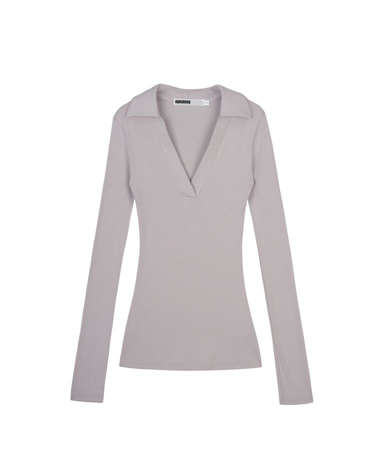 NUA COLLAR SLIM TOP (LAVENDER)