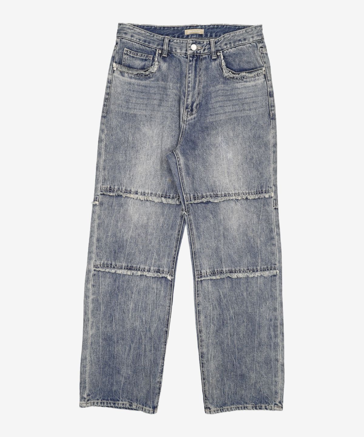 마틴플랜(MARTIN PLAN) Cut Out Straight Jeans - BLUE AS/105