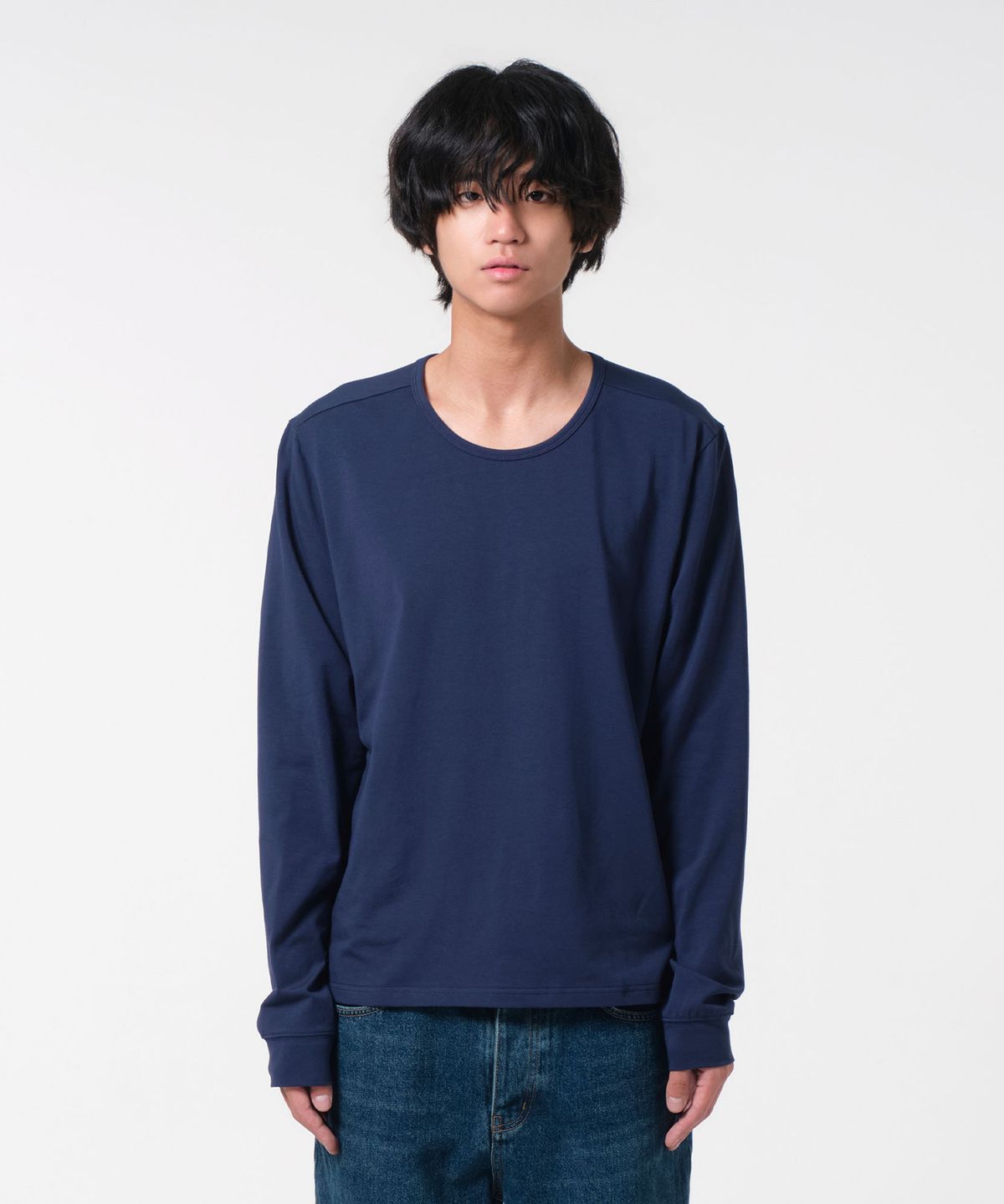 다이브인(DIVEIN) [DIVEIN X 무민서] LAYERING LONG SLEEVE T-SHIRTS (NAVY)