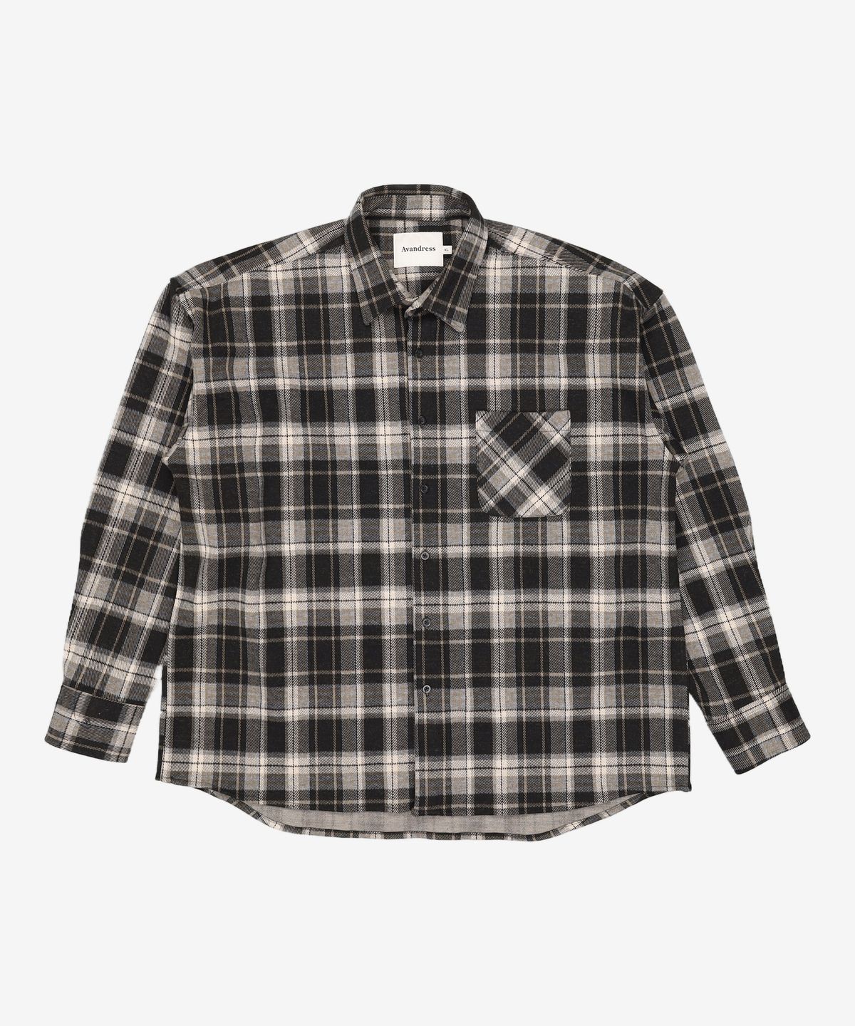 어반드레스(AVANDRESS) Aiden Check Shirt BLACK XL