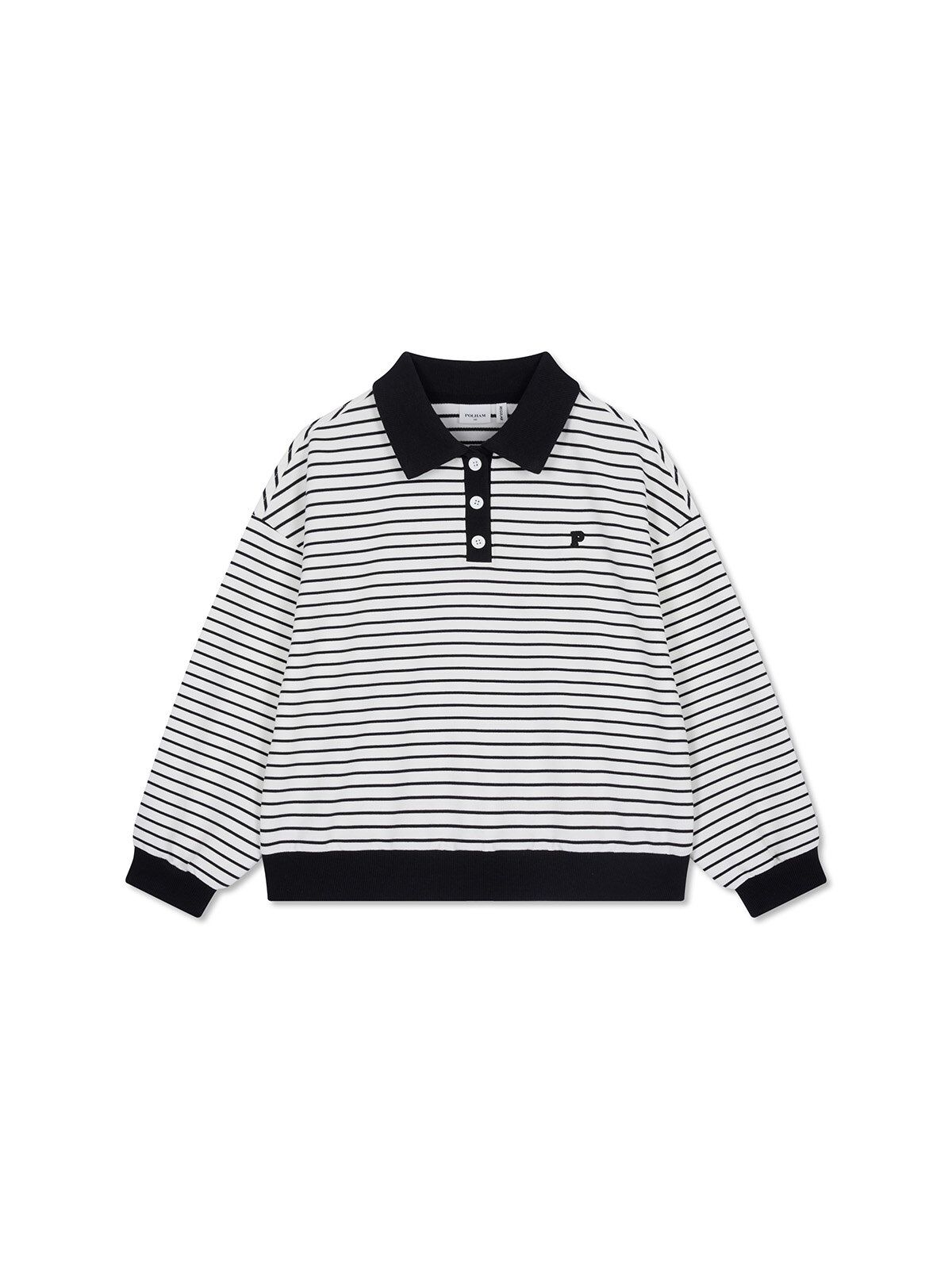 폴햄키즈(POLHAM KIDS) 여아 테리 레귤러핏 카라 맨투맨_PKG4TR2040