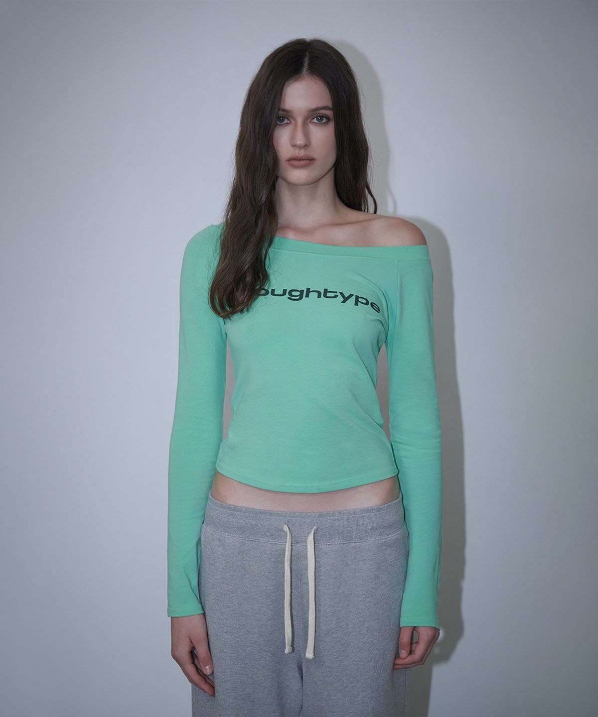 로타입(ROUGHTYPE) Light Off Shoulder Long Sleeve - Mint