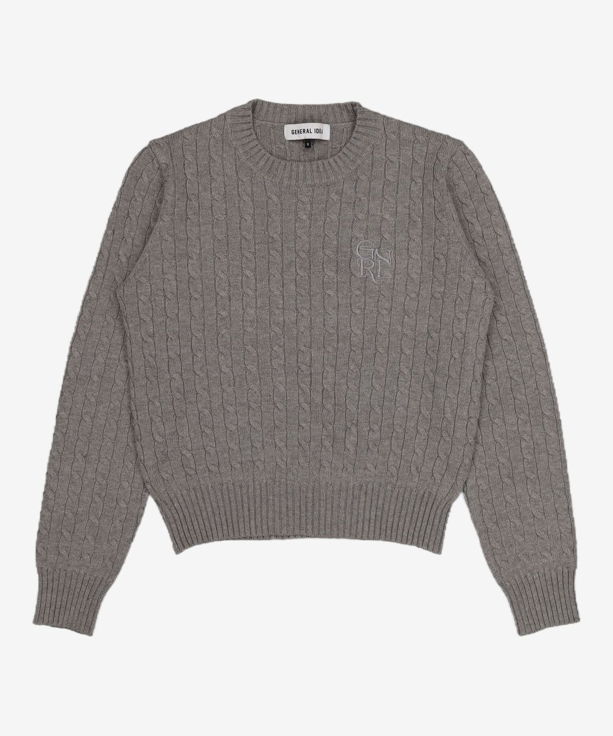 제너럴 아이디어(GENERAL IDEA) WOMAN GNRL 케이블 풀오버 [GREY] / WBC1L05507 S