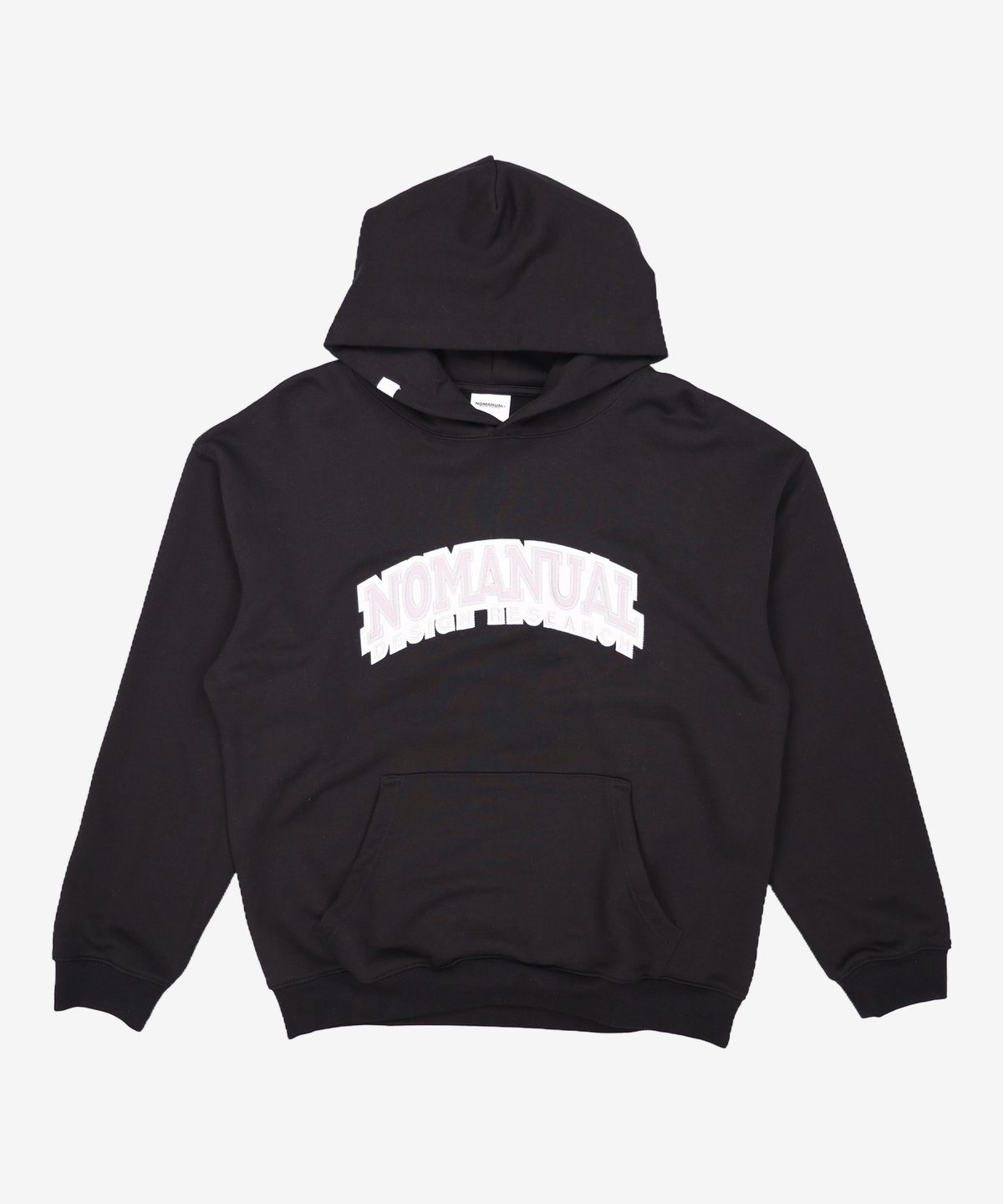 노매뉴얼(NOMANUAL) ARCH D.R LOGO HOODIE - BLACK L