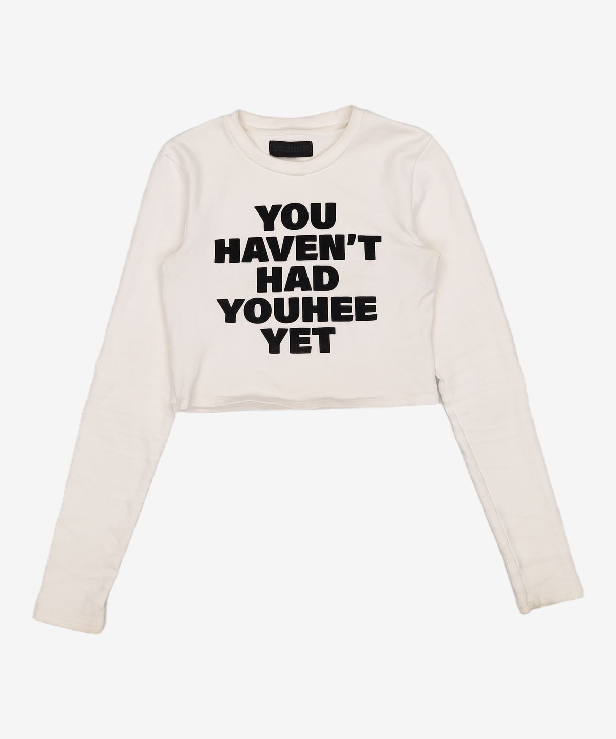 유희(YOUHEE) YOUHEE LETTERING LONG SLEEVE WHITE FREE