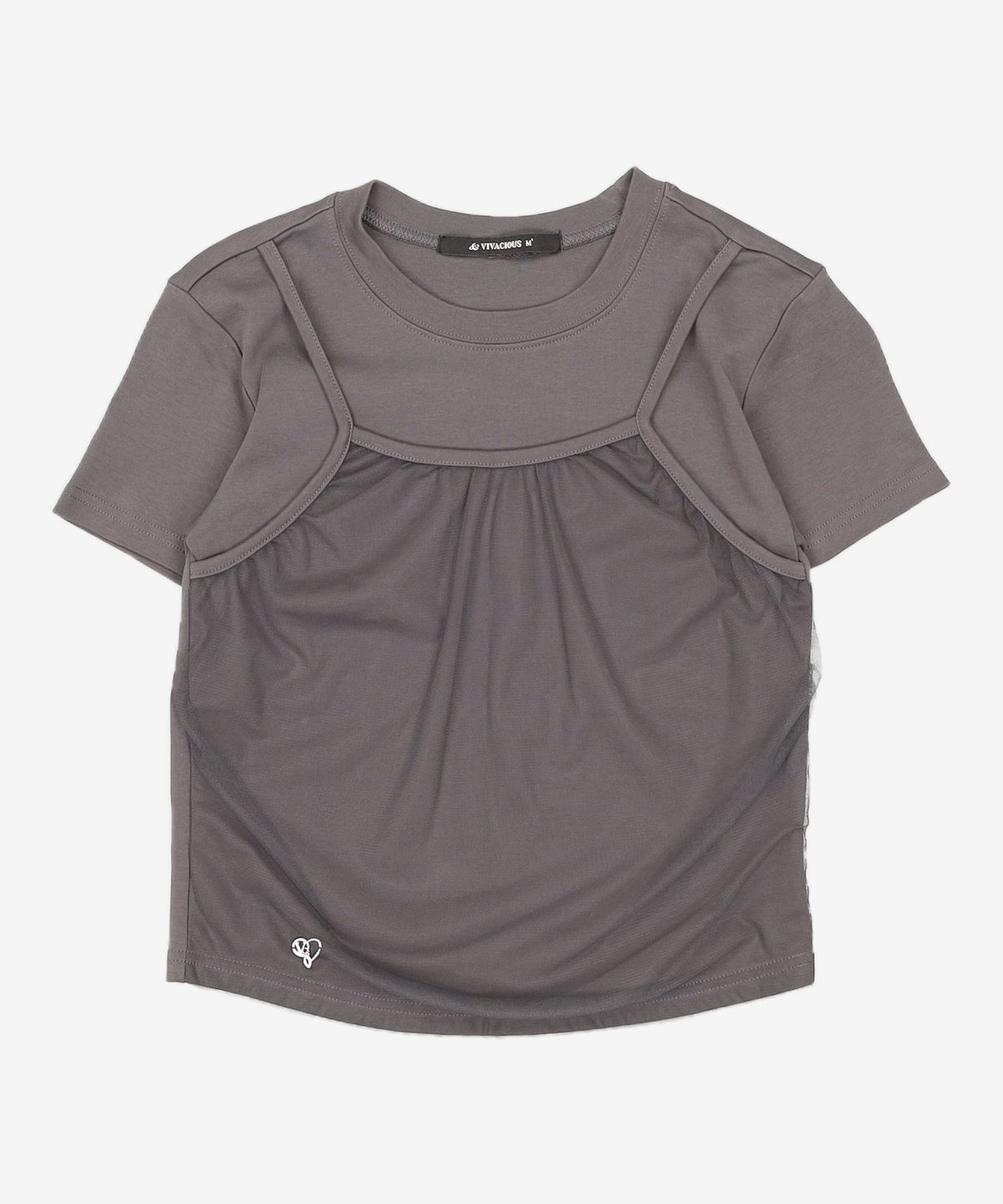 비바셔스(VIVACIOUS) Tinker Bell Short Sleeve CHARCOAL M