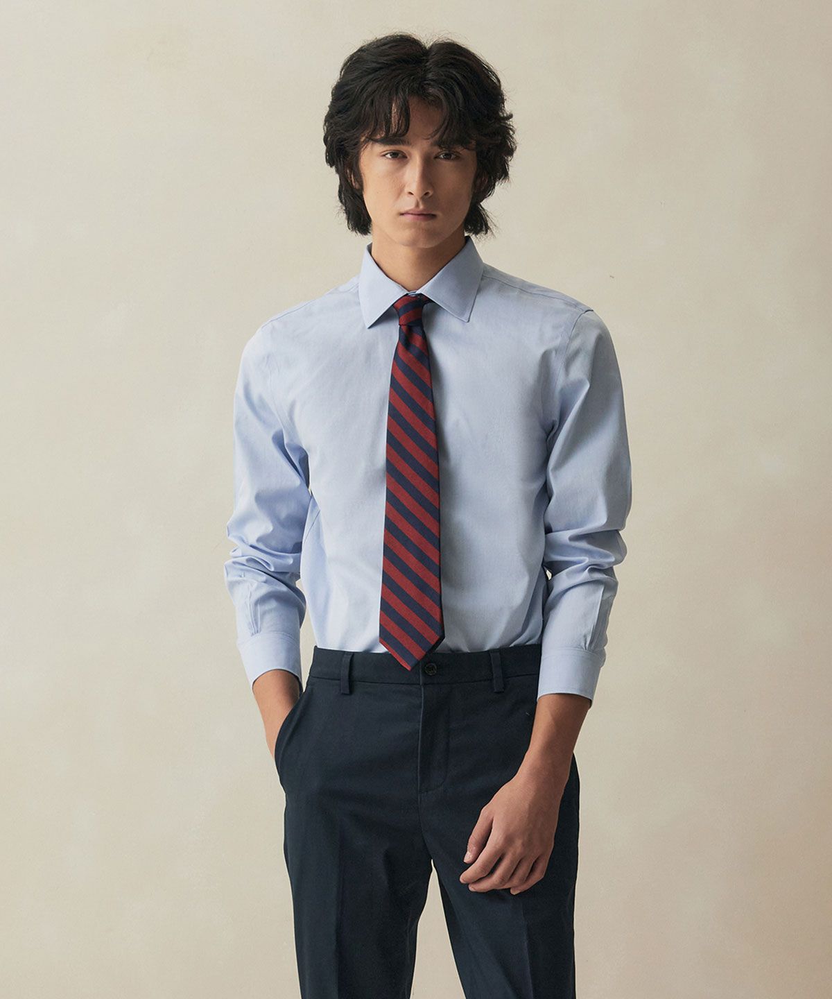 브룩스 브라더스(BROOKS BROTHERS) 논아이론 에인즐리 드레스셔츠 (라이트블루) (BBTSMF2509)