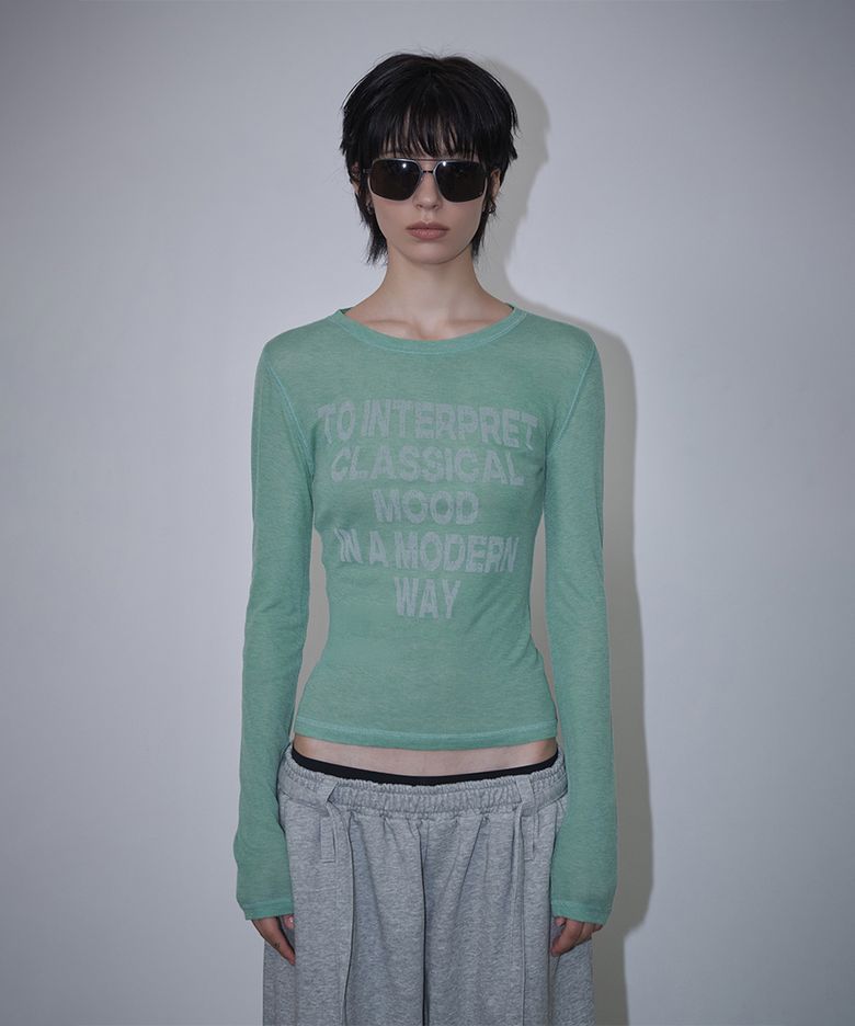 Crack Logo Slim Long Sleeve - Mint