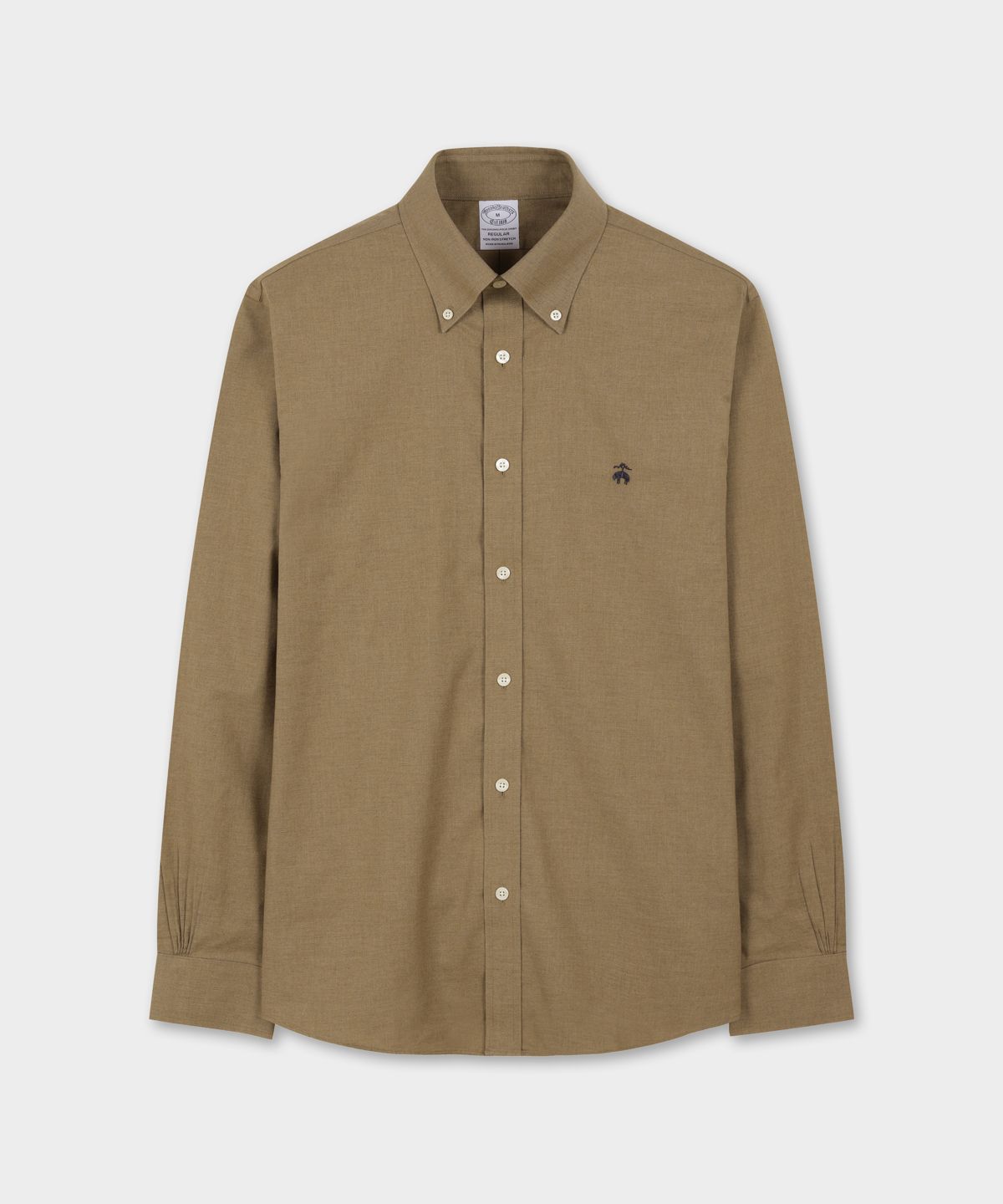 브룩스 브라더스(BROOKS BROTHERS) 논아이론 옥스포드 솔리드 셔츠 (브라운) (BBTHMMG305)