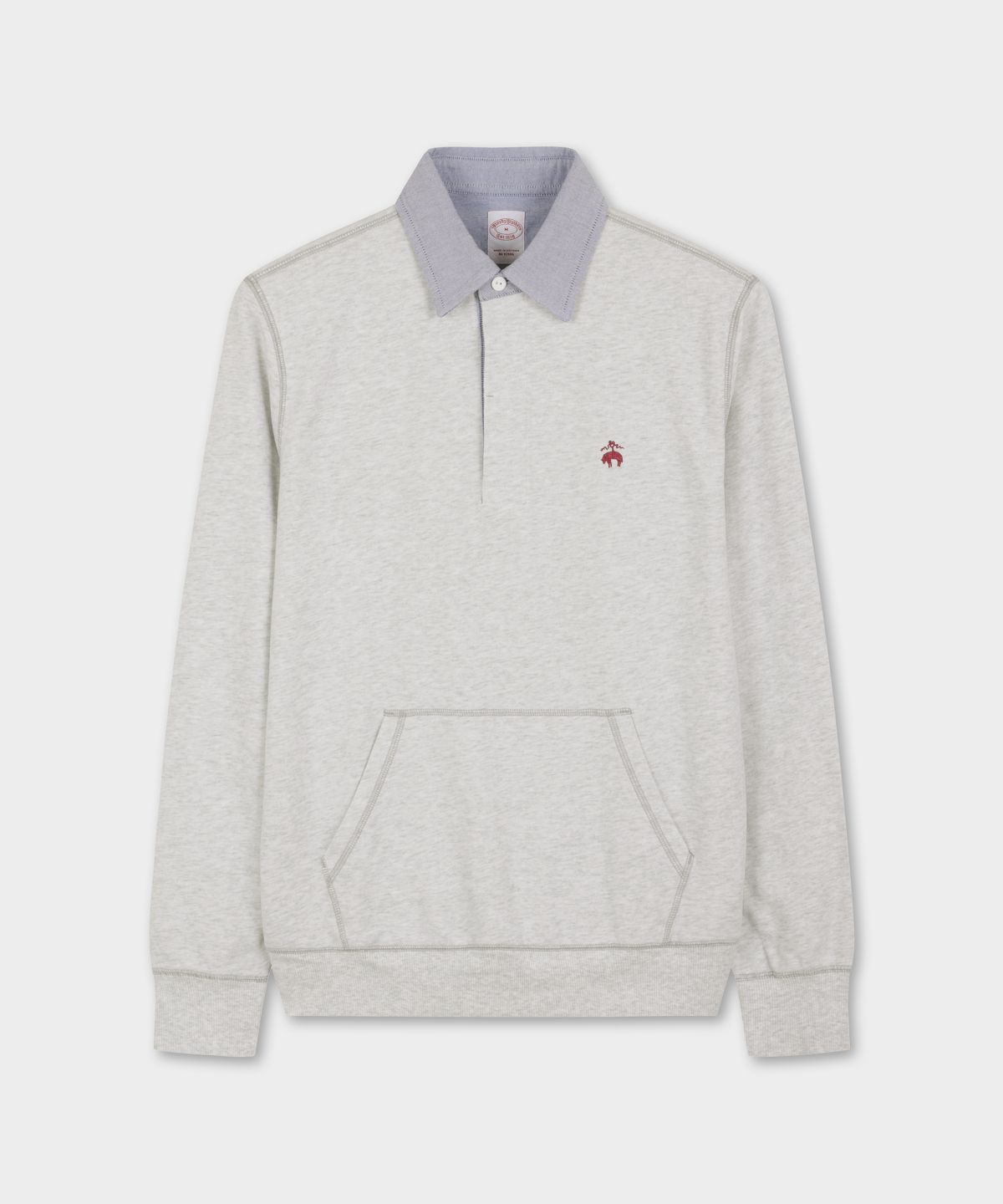 브룩스 브라더스(BROOKS BROTHERS) 솔리드 데님 럭비 셔츠 (그레이) (BBNTMMG303)