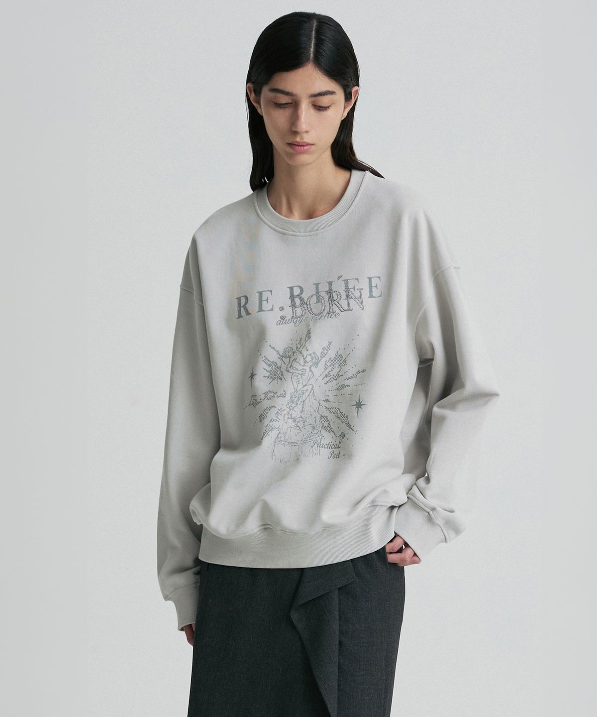 리이(RE RHEE) REBORN SWEATSHIRT DOVEGRAY