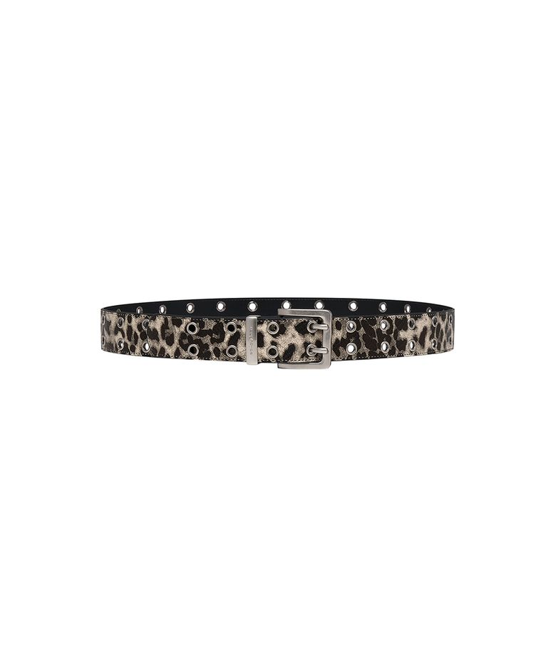 Snake Skin Leopard Belt - Ivory