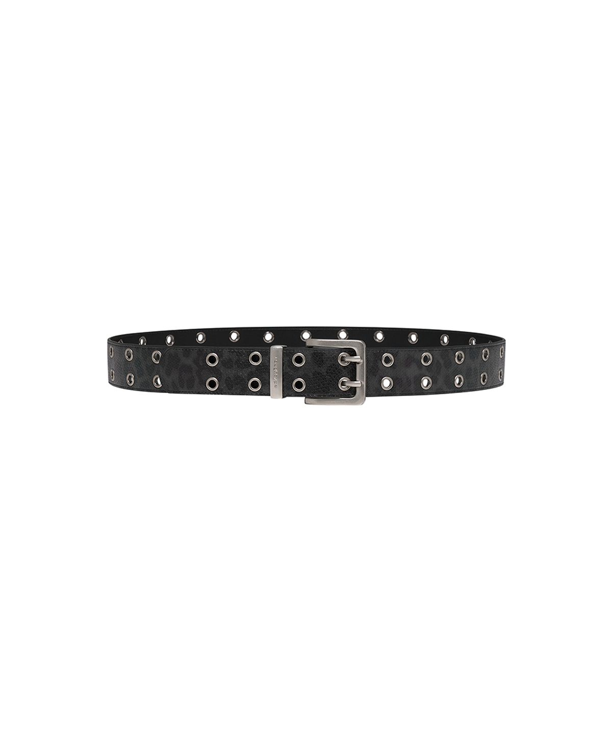 로타입(ROUGHTYPE) Snake Skin Leopard Belt - Charcoal