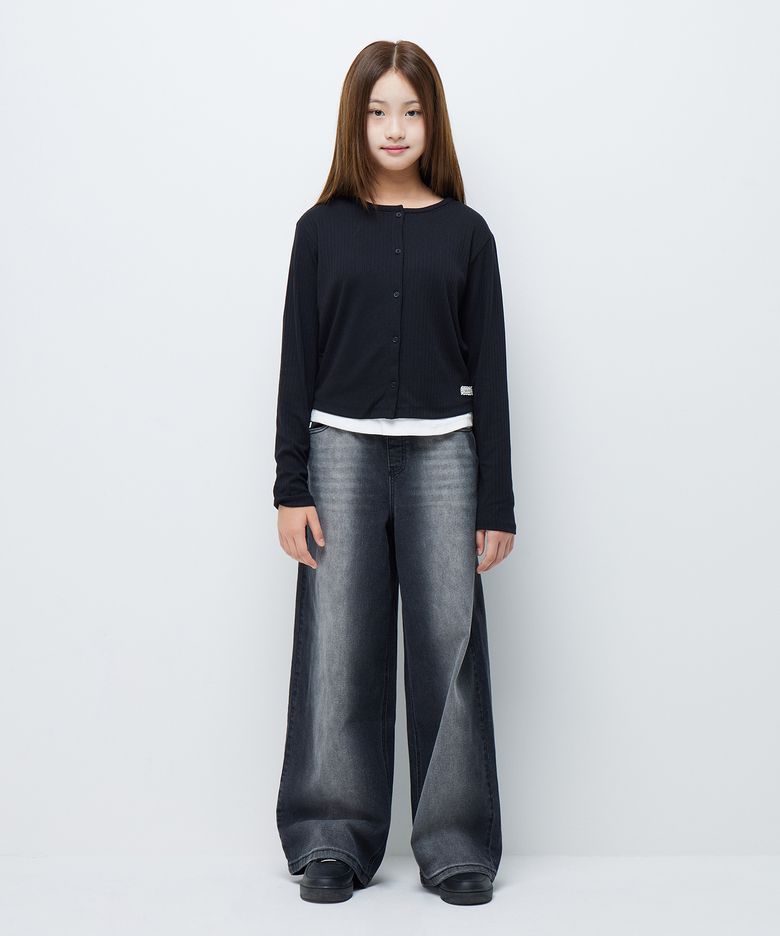 틴즈 여아 스판 와이드 데님팬츠_165(14580-155-602-10)