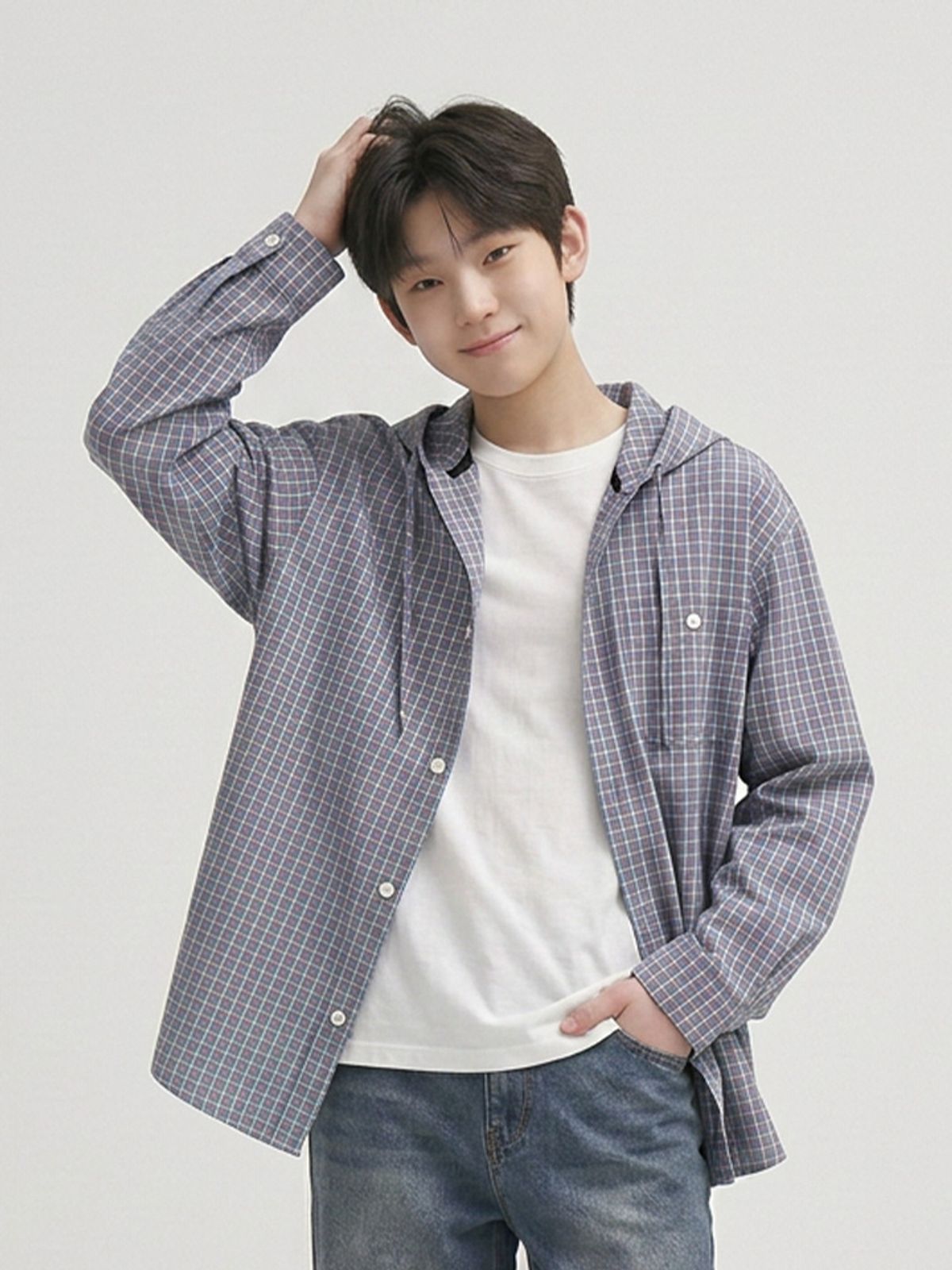 행텐 틴즈(HANGTEN TEENS) 틴즈 체크 후드 셔츠_254(14580-020-605-10)