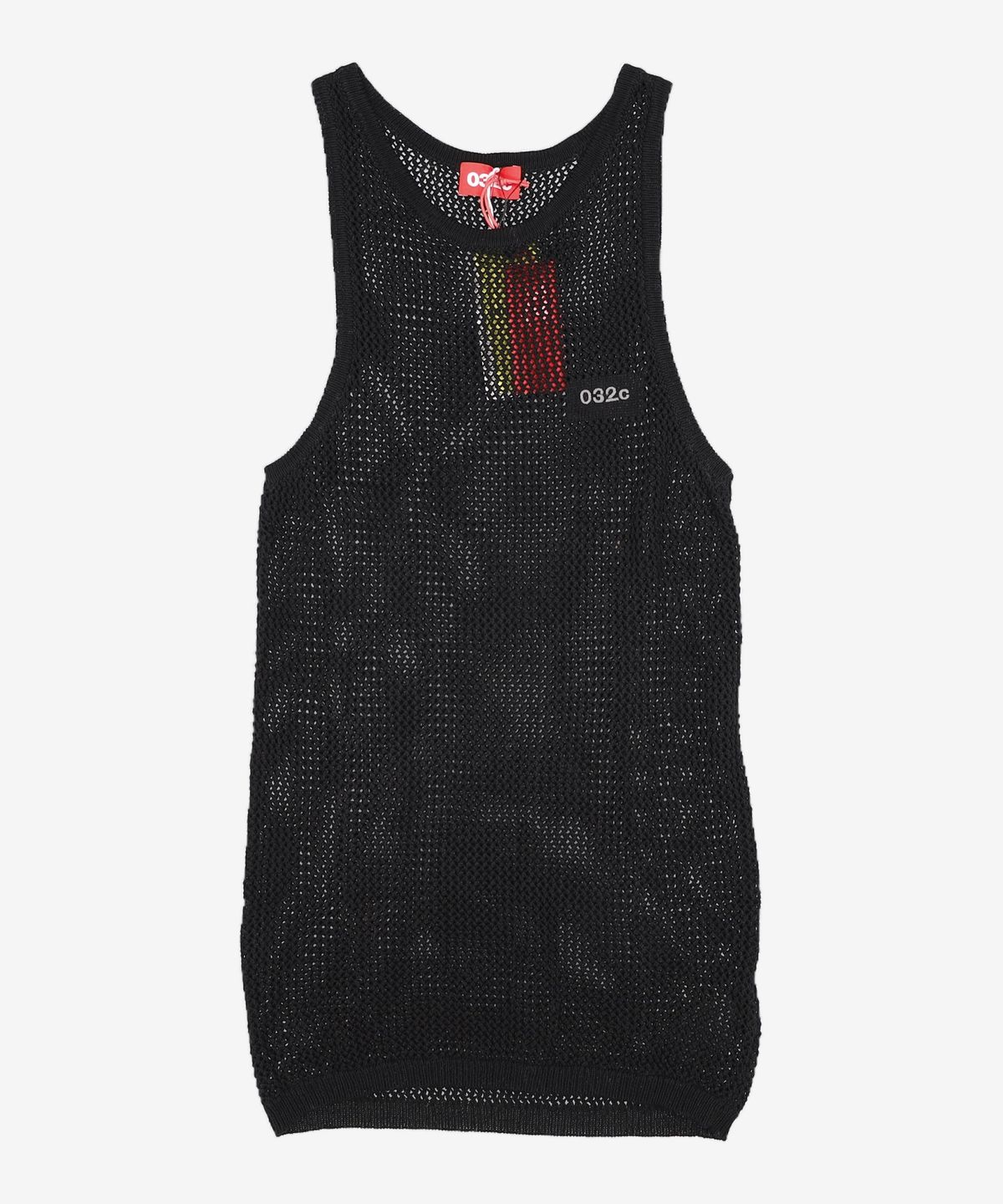032씨(032C) (U) 레이스 니트 탱크 탑 블랙 LACE KNIT TANKTOP BLACK XL