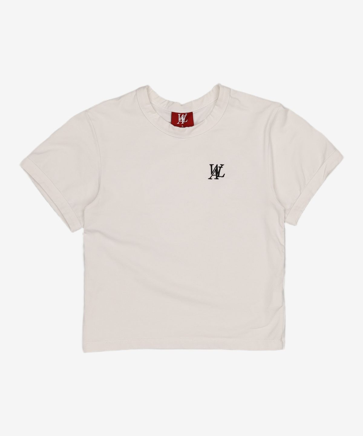 우알롱(WOOALONG) Fitted crop T-shirt - WHITE S