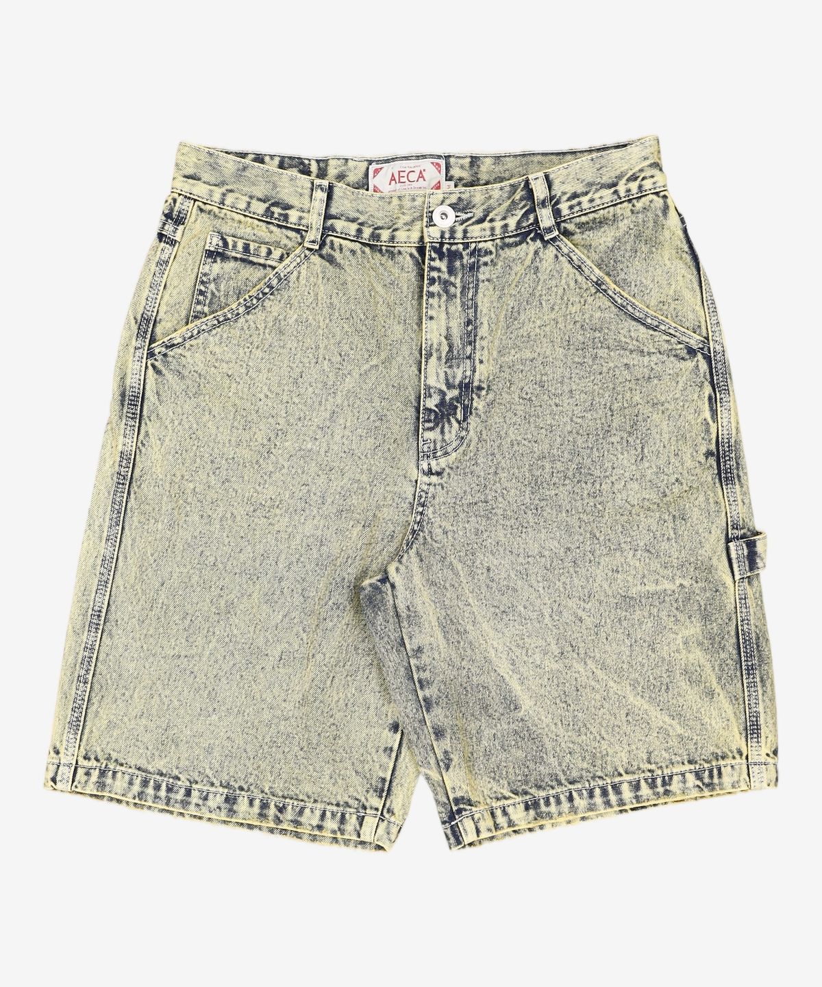 에이카화이트(AECA) PIGMENT DYED DENIM SHORTS-INDIGO YELLOW M