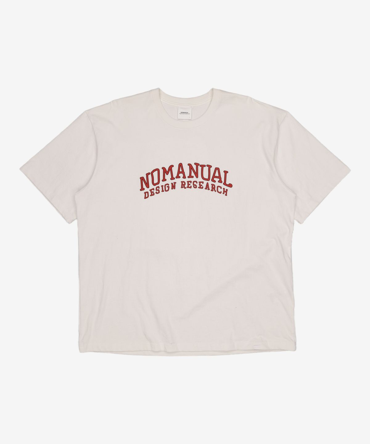 노매뉴얼(NOMANUAL) DRAWING ARCH LOGO T-SHIRT - WHITE XL