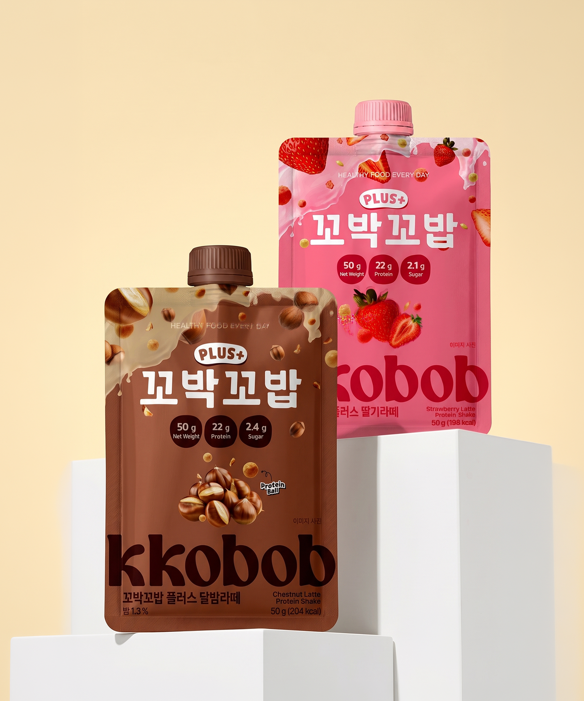 비브리브(VIVLIV) 꼬박꼬밥 플러스 단백질 쉐이크 50g 7개입 4종 2세트