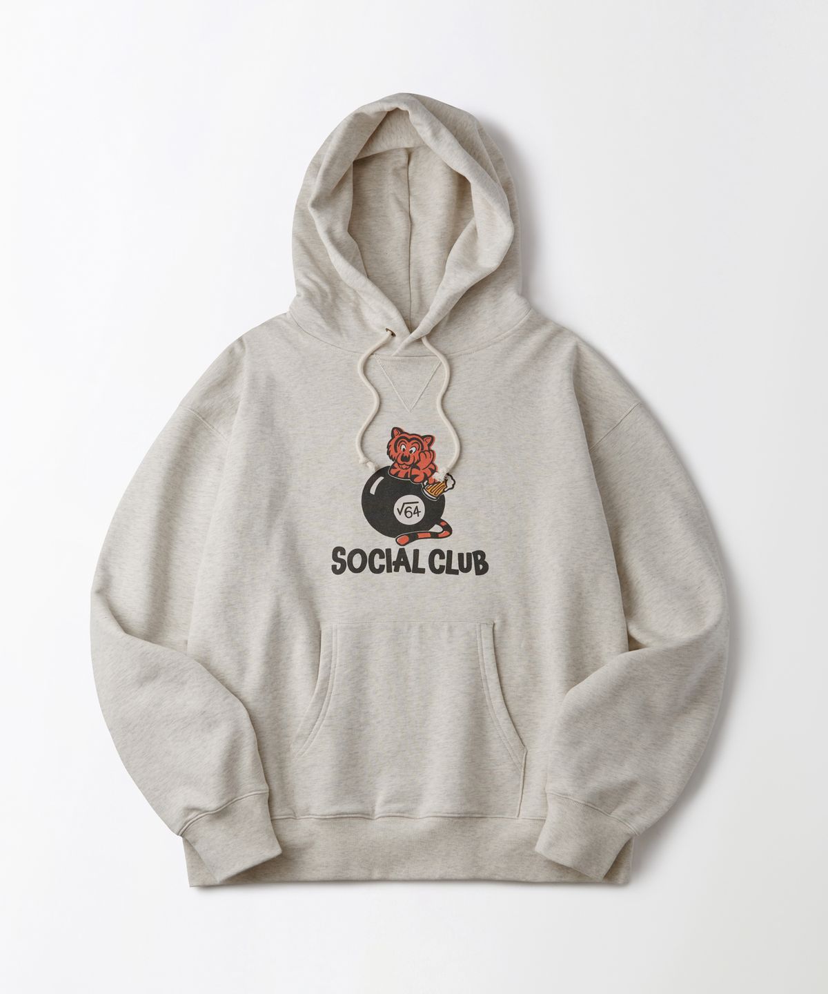 아웃스탠딩(OUTSTANDING) V.S.C HOOD SWEAT(SOCIAL CLUB)_1%OATMEAL